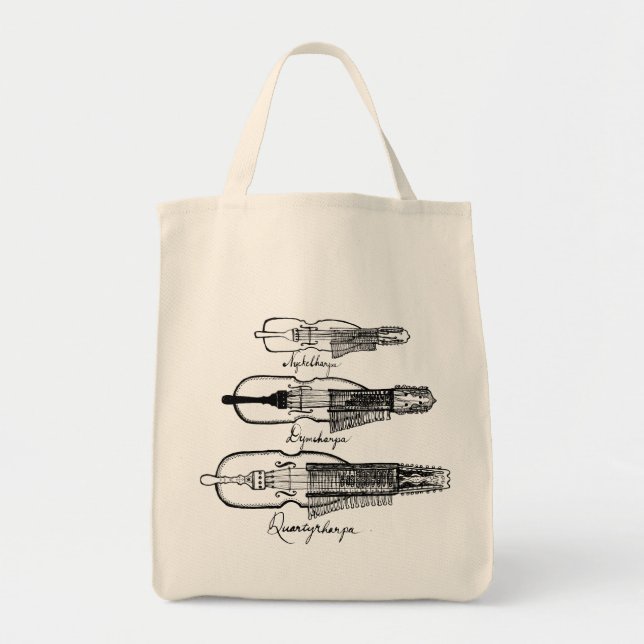 Tote A bolsa de compra de Nyckelharpa (Frente)