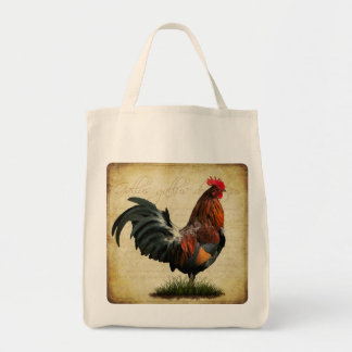 Tote A bolsa de compra do galo do vintage