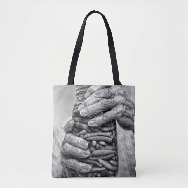 Tote A bolsa de compra dos feijões do dedo (Frente)