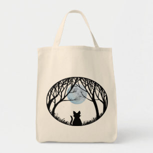 Tote A bolsa de compra gorda o Dia das Bruxas do gato