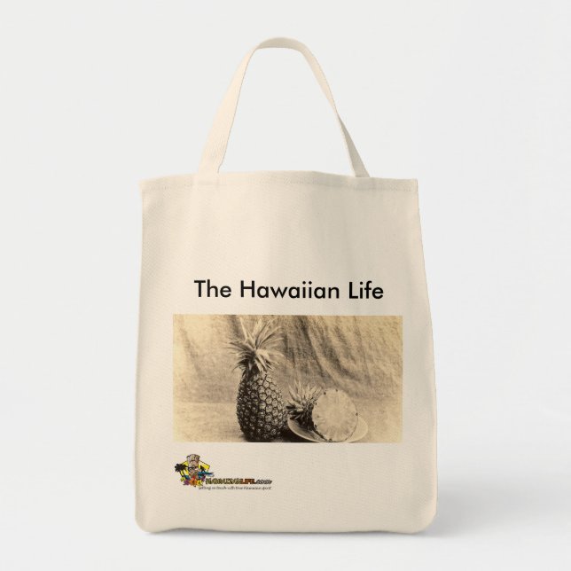 Tote A bolsa de compra havaiana da vida (Frente)