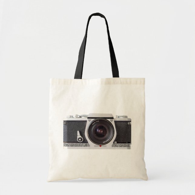 Tote A bolsa de compra retro das canvas da câmera 80s (Frente)