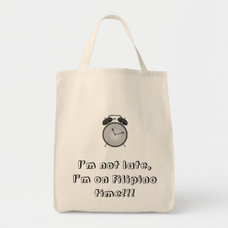 Tote A bolsa de compra reusável do tempo filipino