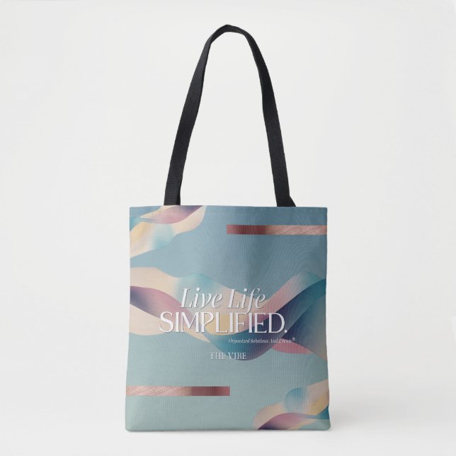 Tote A Bolsa de Compras ~ Viver a Vida Simplificada Atu (Frente)