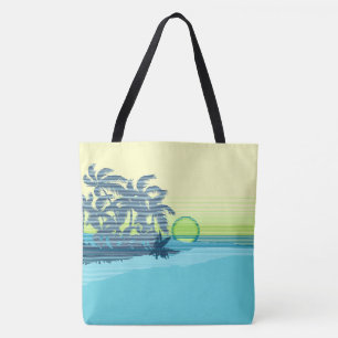 Tote A bolsa de praia havaiana dos surfistas da listra