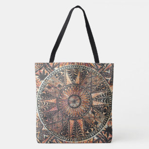 Tote A bolsa de praia havaiana primitiva do Tapa do