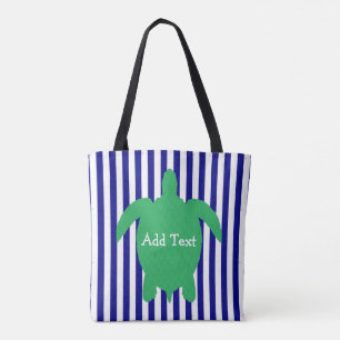 Tote A bolsa de praia personalizada da tartaruga de mar