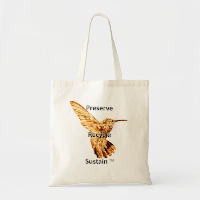 Tote A conserva, reciclar, sustenta o mini bolsa (Frente)