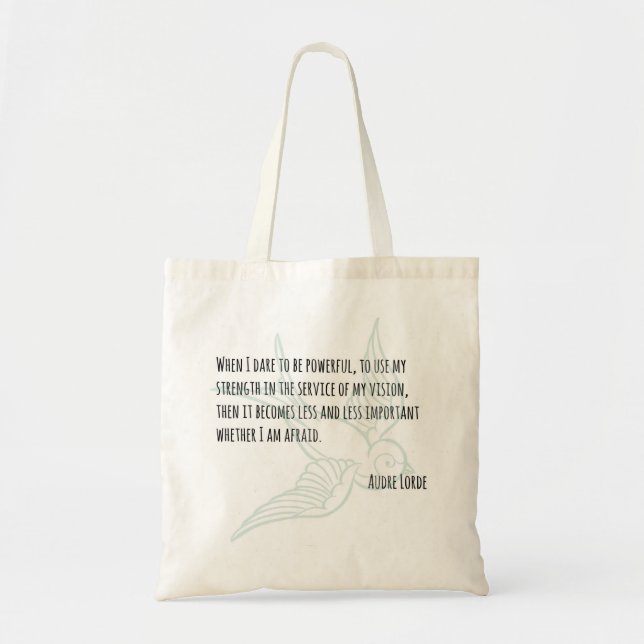 Tote A força de uma mulher - o bolsa das citações de (Frente)