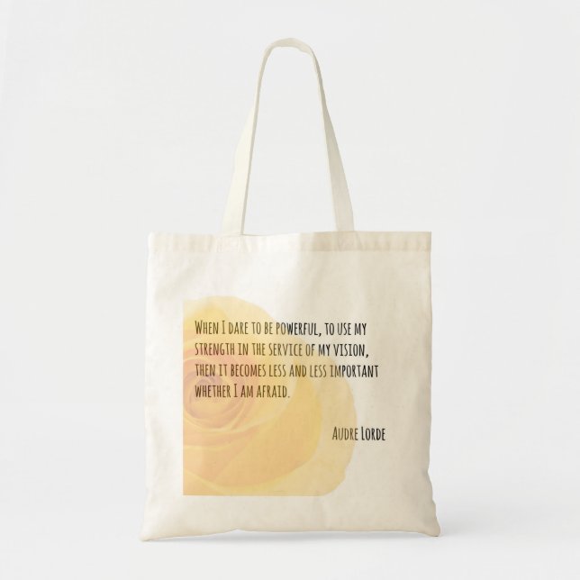 Tote A força de uma mulher - o bolsa das citações de (Frente)