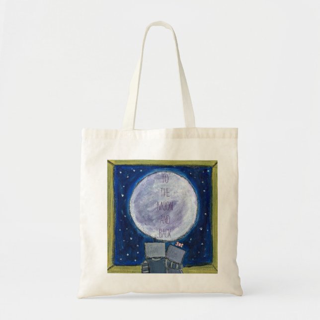 Tote À lua e ao bolsa traseiro (Frente)