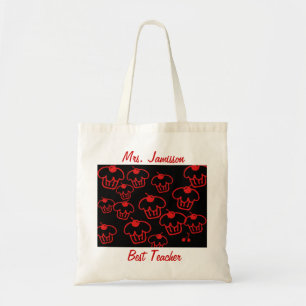Tote A melhor bolsa de canvas do professor, cupcakes,