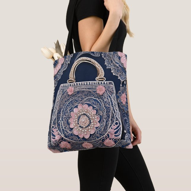 Tote A minha arte azul da bolsa AI (Close Up)
