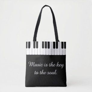 Tote A música é a chave ao bolsa do piano da alma