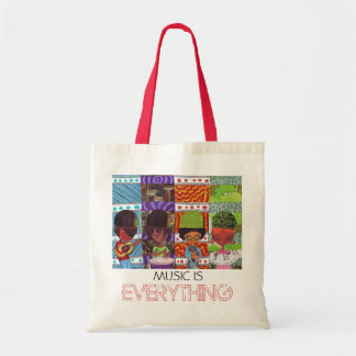 Tote A música é tudo saco do bolsa e da biblioteca