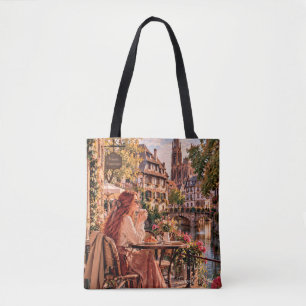 Tote A Pequena Menina Viajante Bolsa de Ombro Café de E