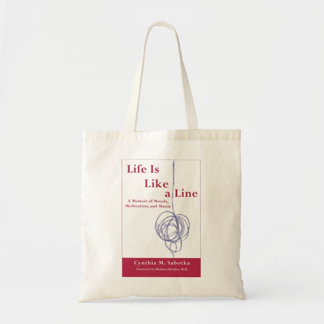 Tote A vida é como uma linha o bolsa bipolar autêntico (Frente)