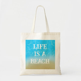 Tote A vida é uma bolsa de toques engraçada de praia.