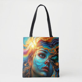 Tote Abstrato Face Bolsa