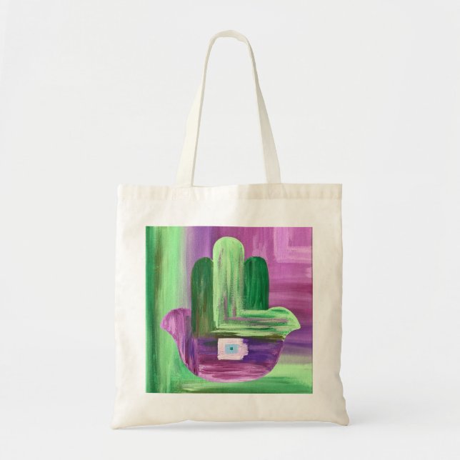 Tote Abstrato Hamsa Bolsa (Frente)