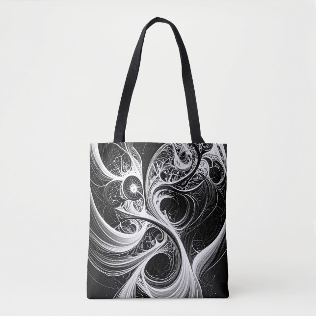 Tote Abstrato Mind Bolsa de espiral de rede (Frente)