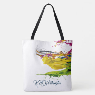 Tote Abstrato Pintar Bolsa 2 Ver parte traseira