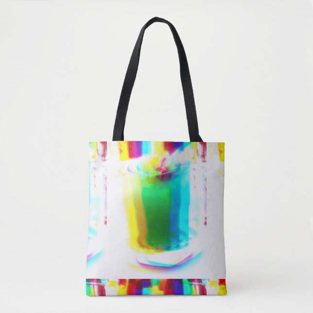 Tote Abstrato Popart Primary Rainbow Drente Bolsa (Frente)