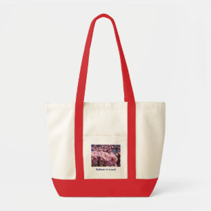 Tote Acredite no Amor! Bolsa Pink Tree Flower Blossom
