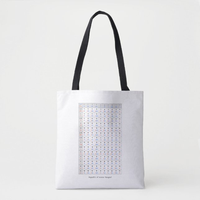 Tote alfabeto da Coreia Bolsa (Frente)
