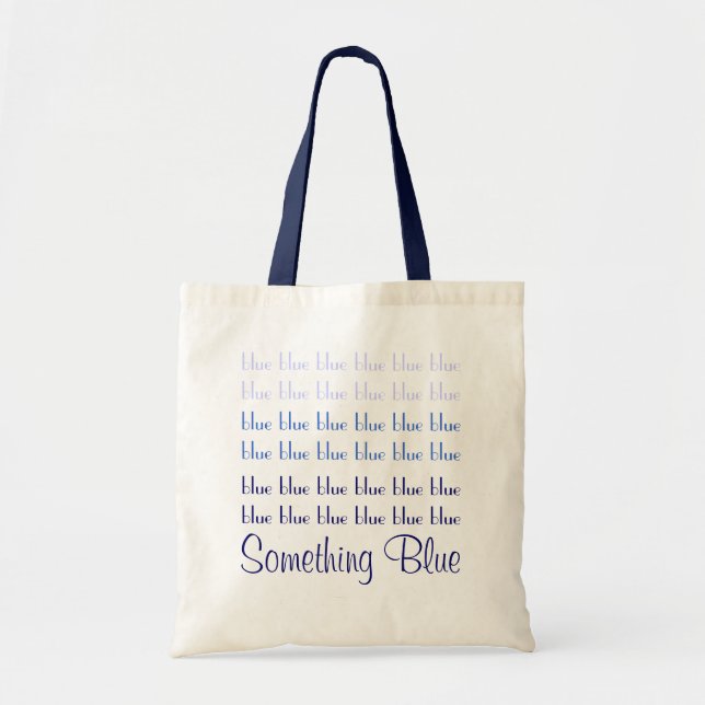 Tote Algo o bolsa azul do casamento (Frente)