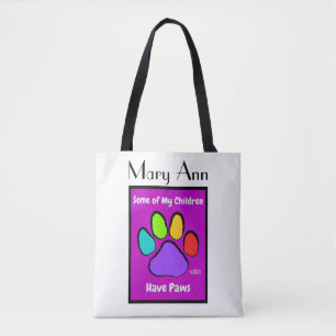 Tote Alguns dos meus filhos têm bolsa de patas