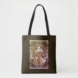 Tote Alphonse Mucha Girl Art Nouveau Bolsa