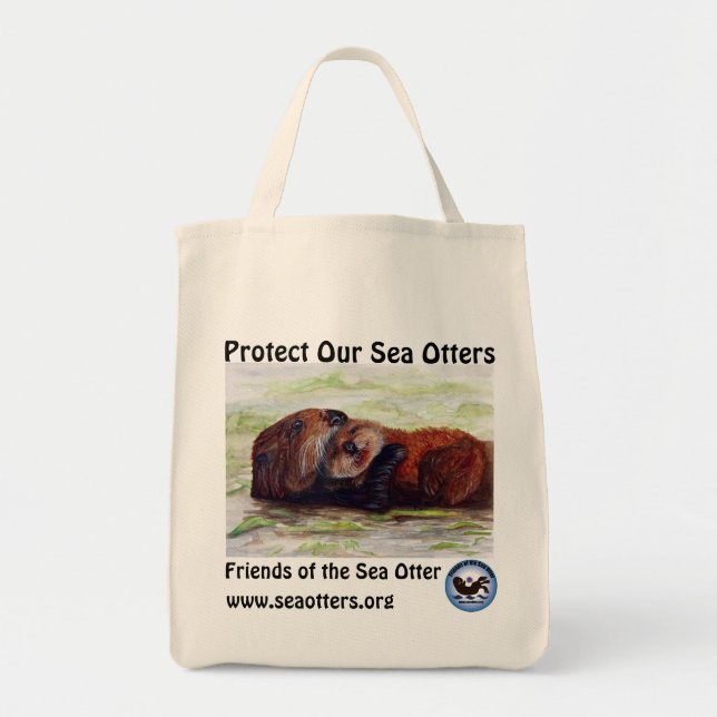 Tote Amigos do bolsa orgânico do algodão da lontra de (Frente)