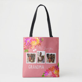 Tote Amo-Te Vovó Rosa Brilhante Fotografias Bolsa B