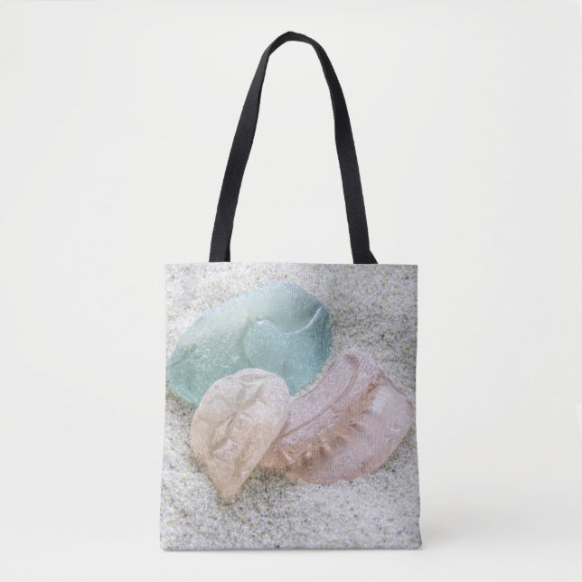 Tote Aqua e vidro do mar de pêssego - bolsa (Frente)