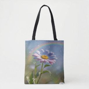 Tote Arco-íris e Flor - Bolsa Floral Colorida