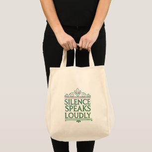 Tote Art Deco Message Grocery Bolsa