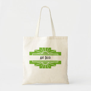 Tote Art Deco Sunburst Patterno em branco e Bolsa Limão