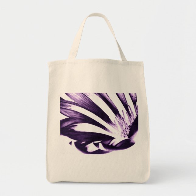 Tote Arte pelo bolsa roxo da margarida da paixão da (Frente)