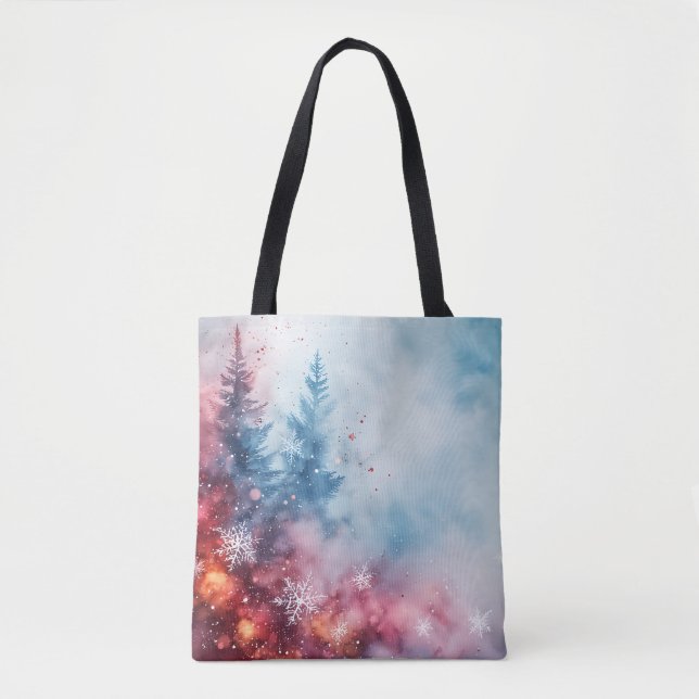 Tote Árvore Natal Design Bolsa (Frente)