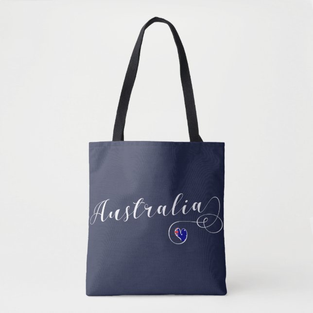 Tote Austrália Heart Bolsa de compra, australiana (Frente)