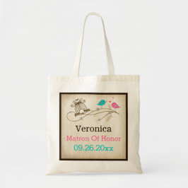 Tote Aves Whimsical no Amor Atendente a Casamento Bolsa