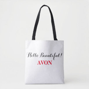 Tote Avon "Hello Beautiful" Bolsa com Alças Pretas