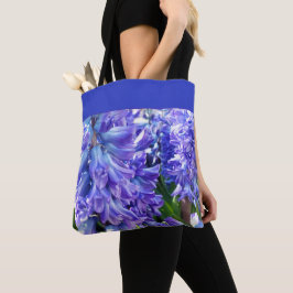 Tote Azul Floral Hyacinth Flowers Bolsa