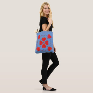 Tote Bag (ao) - Flor do Coração Vermelho