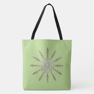 Tote Bag (ao) - Miçangas e correntes