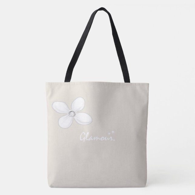 Tote Bag Beige Glamor Floral (Frente)