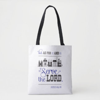 Tote bag bible scripture inspired joshua 24