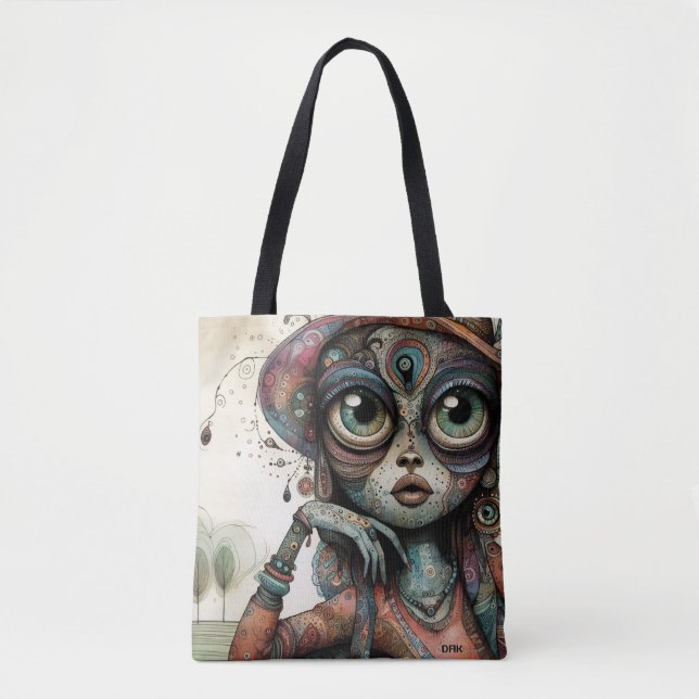 Tote Bag "Boho Muse" por DAKimage (Frente)
