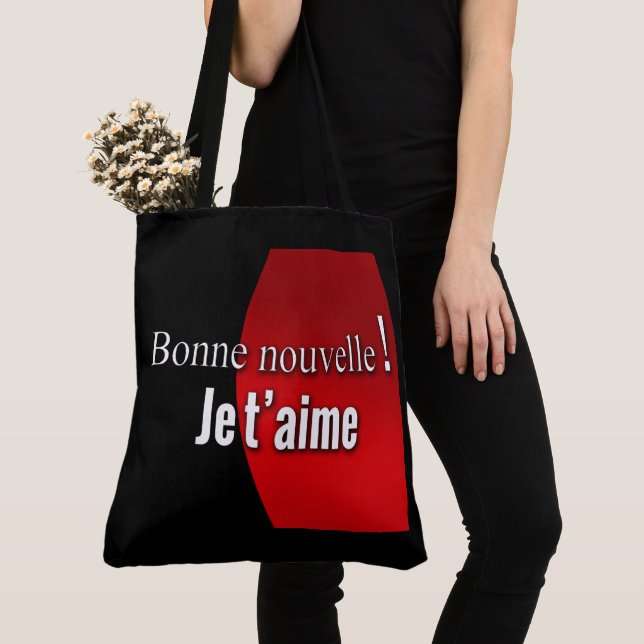 Tote Bag Bonne nouvelle ! je t'aime (Close Up)